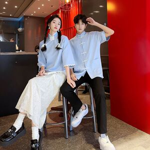 民国学生装女五四青年装民国风女装中山装男班服舞台表演合唱服装