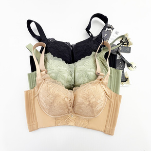 六月玫瑰8354氧塑文胸正品 厚AB罩杯小胸聚拢无钢圈5排扣调整内衣