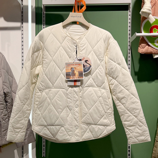 然体热感气绒衣羊毛外套女秋冬厚款 保暖棉服内搭防风2505 圆领长袖