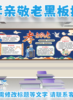 黑板报主题文化墙贴画环创布置