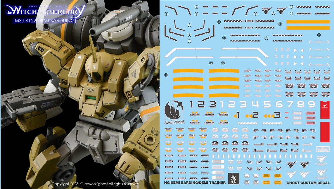 【炎】HG雀雀重骑机荧光水贴