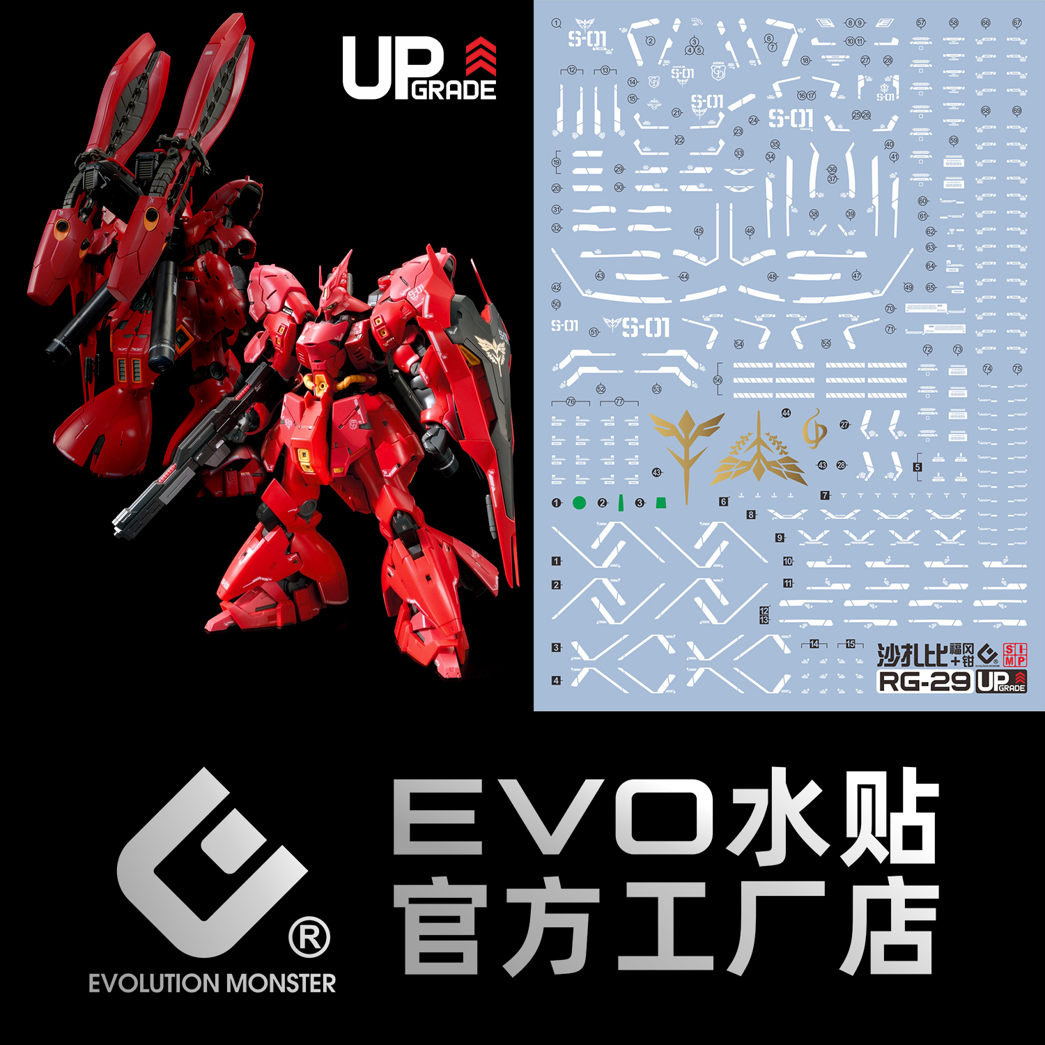 【EVO】RG-29沙扎比荧光水贴