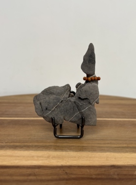 仙人骑兽 天然太湖石桌面小摆件 原石毛石 人物象形意境 书桌茶桌