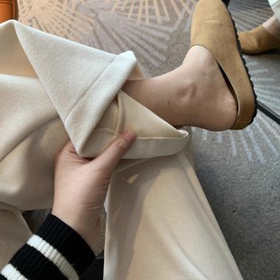 秋冬百搭加厚长裤 遮肉神裤 高腰直筒阔腿裤 女宽松韩版 羊绒休闲裤