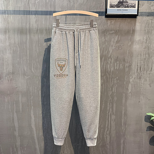 灰色挂拍2023秋装九分裤男青年束脚运动卫裤潮K8002-P65 控98图片