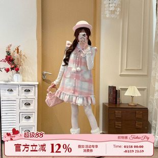 织物猪 可可信笺 日杂甜美风小飞袖背心裙女小个子可爱减龄短裙子