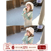 韩系甜美风白色马甲外套女冬季 织物猪 森氧絮语 叠穿毛绒软糯背心