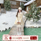 雪松奶酪 千金风套装 女秋冬毛呢外套 织物猪 短裤 收腰气质两件套