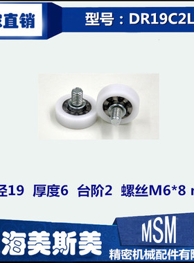 MSM塑料轴承自动售货机优质专用滑轮进口机械输送带滑轮DR19C2L8