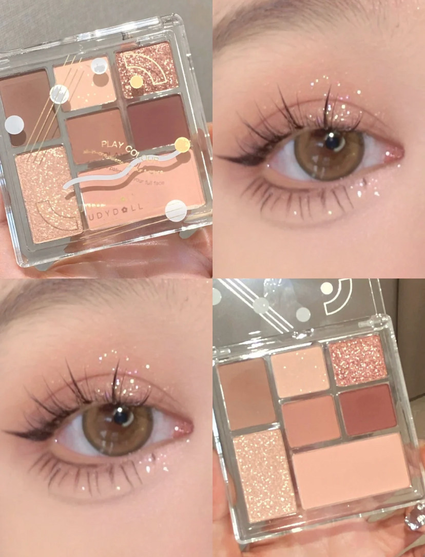judydoll橘朵七巧板玩趣眼影17甜薰玫瑰春日纯欲感奶粉玫瑰盘