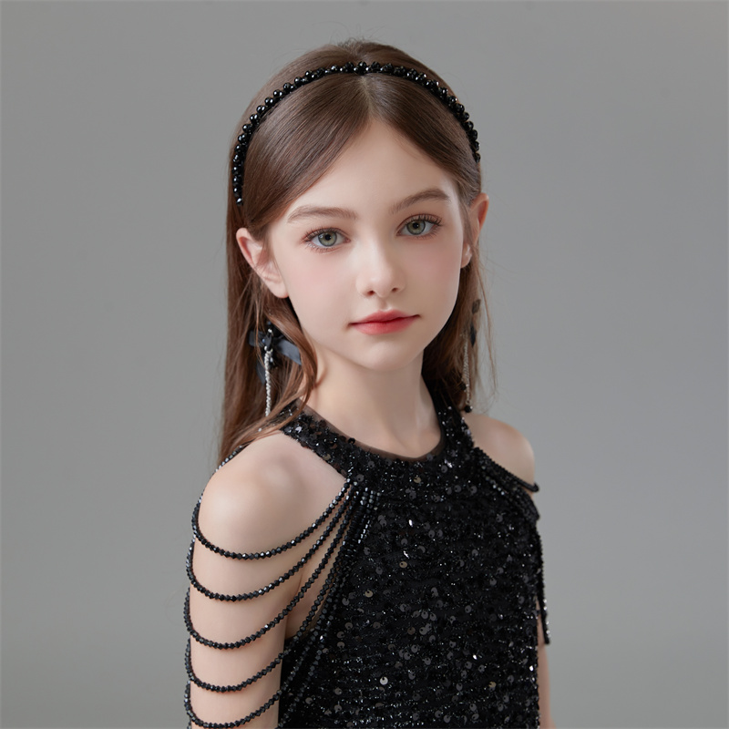 酷馨妮赫本风女童水晶发箍