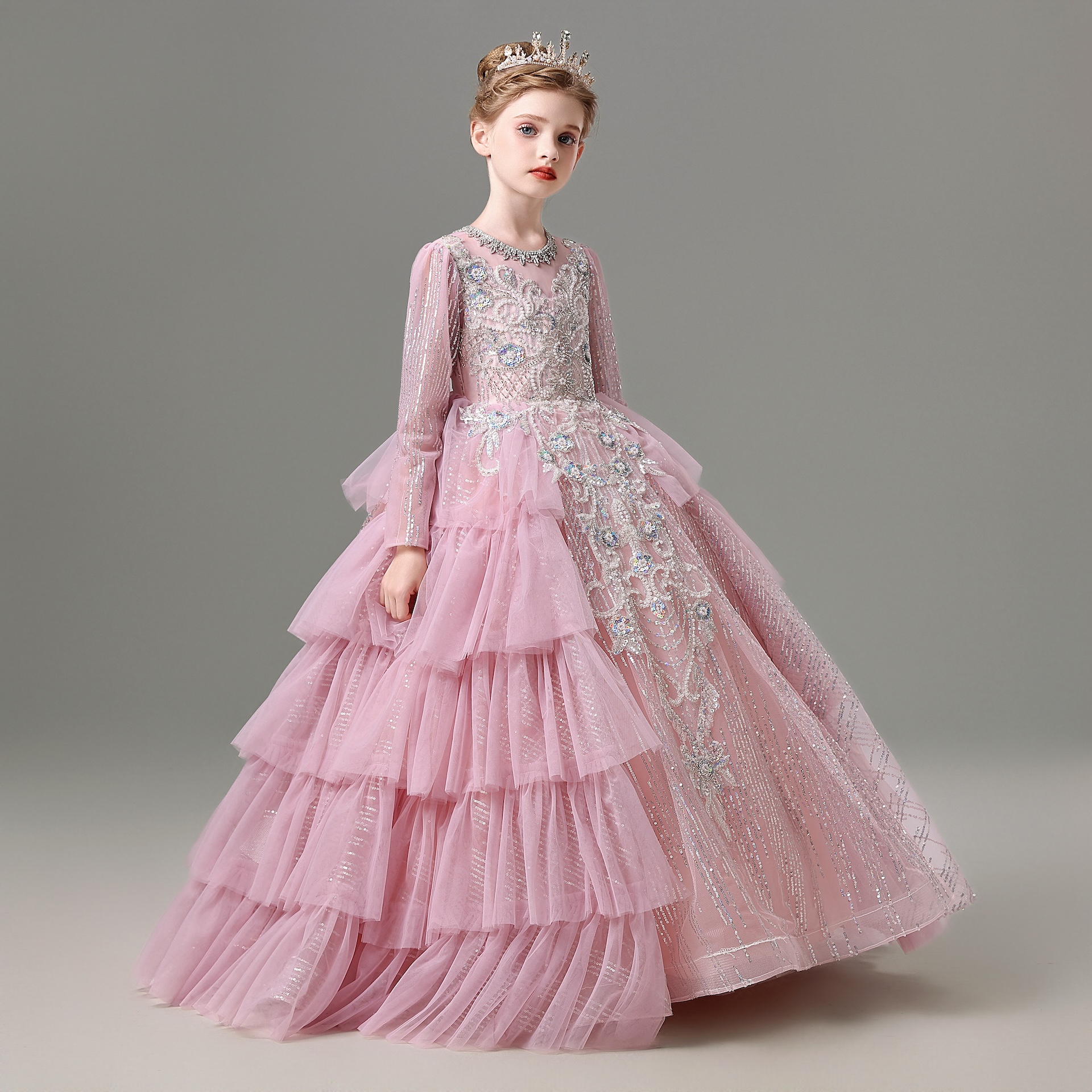 女童礼服生日公主裙钢琴演出服冬