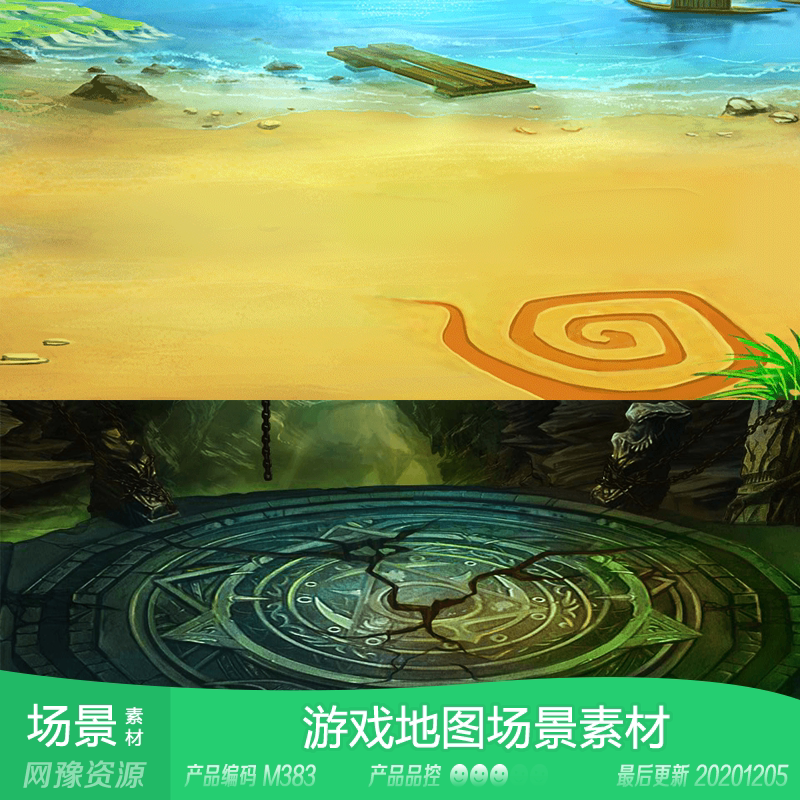 网豫素材m383 q版卡通横版副本游戏场景新品 网页手机游戏素材