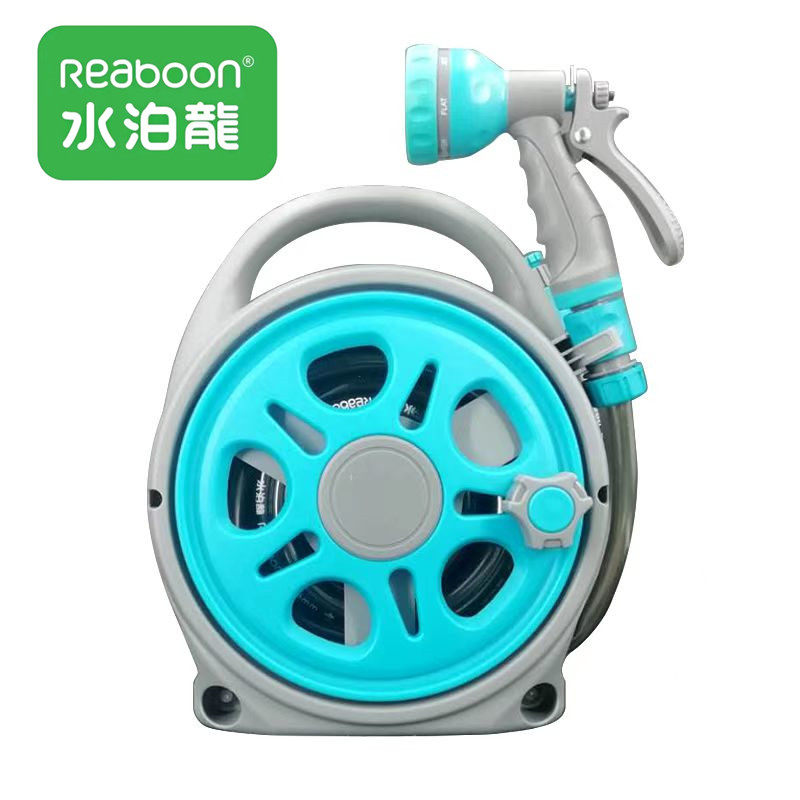 水泊龙庭院冲洗水管收卷器 清洁水枪洗车喷泡沫家用接水龙头