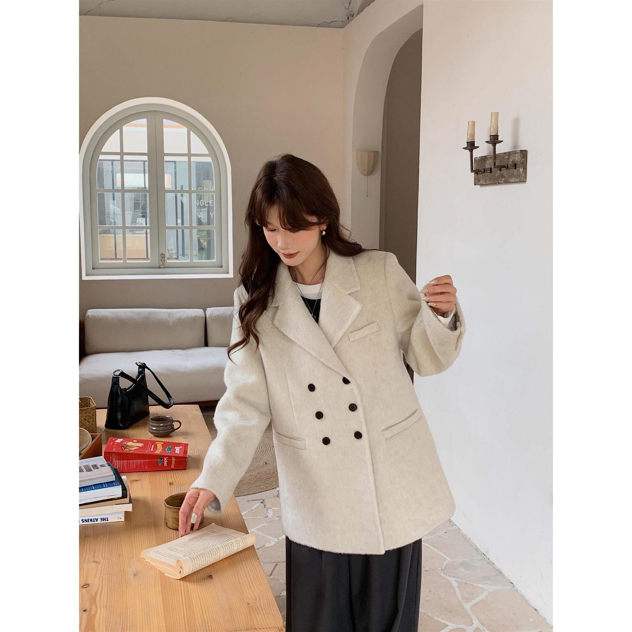 2025秋冬短款双面羊毛大衣