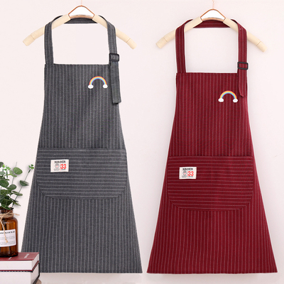 简约风挂脖防油污可调节围裙定制