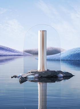 C4D自然风电商场景模型 湖山草地 空调  3d设计素材 octane渲染