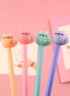 定制刻字防丢卡通笔创意学生中性笔考试用黑色0.5mm中小学习文具