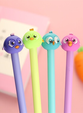 定制学生卡通刻字笔黑色中性笔韩国创意私人订制水性笔学生文具