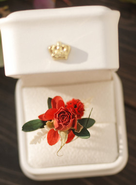 森系婚礼情人节礼物永生花戒指