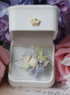 草坪婚礼七夕礼物永生花戒指