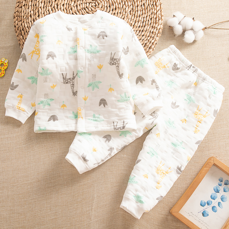 冬季婴儿纯棉保暖内衣套装秋冬宝宝保暖内衣套装儿童保暖内衣套装