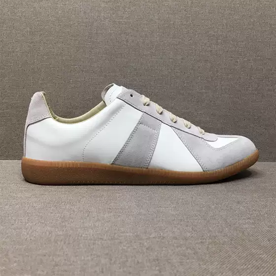 【Shoe Enthusiast】Handcrafted German Training Shoes Mmgat Retro White Sneakers Raw Rubber Flat-Soled Sports Shoes Skate Shoes