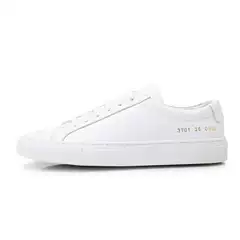 3701 Women 1528 Men Comm Genuine Leather First Layer White Shoes Handmade Couple Style Cowhide Lining Flat Sneakers
