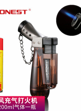 创意充气体打火机高温直冲小焊枪个性防风雪茄艾灸点火器喷枪包邮