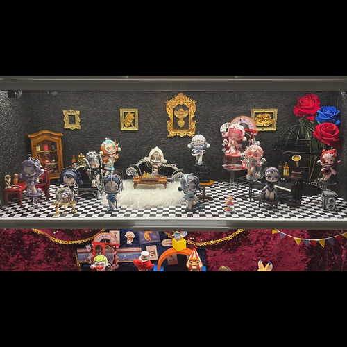 玄关展示柜微缩迷你盲盒造景diy适用 POP 声音系列密林古堡造景