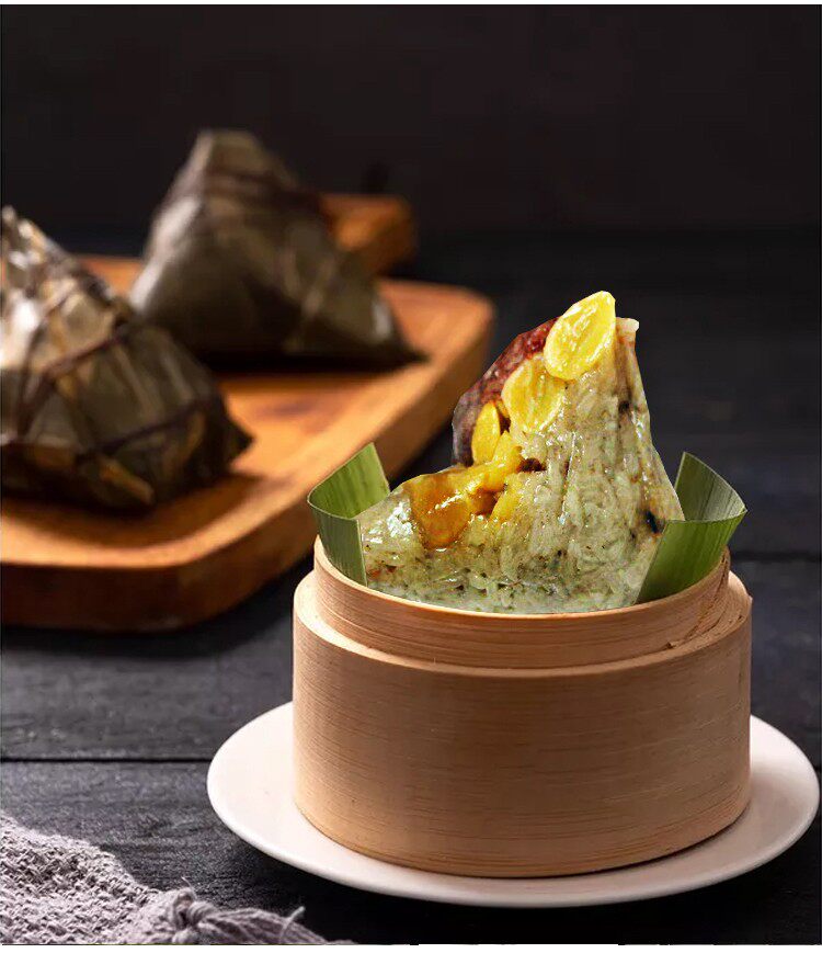 正宗汕头老妈宫小公园粽子鲍鱼双拼蛋黄肉粽球端午节礼盒装送甜酱