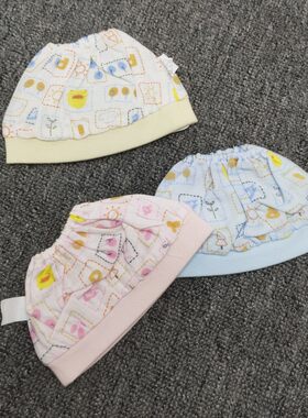 黄色小鸭婴儿空顶帽纯棉纱布男女宝宝帽子夏季透气胎帽初生帽可爱
