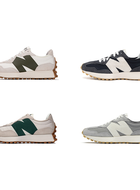 New Balance NB复古慢跑步鞋灰白绿色厚底运动休闲鞋MS327HR1/ASN