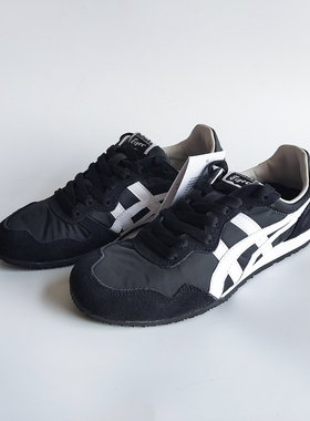 Onitsuka Tiger鬼塚虎SERRANO黑白色复古运动休闲鞋1183B400-001