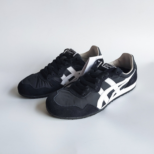 Onitsuka Tiger鬼塚虎SERRANO黑白色复古运动休闲鞋1183B400-001