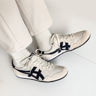 200 1183B400 Onitsuka Tiger鬼塚虎SERRANO情侣米白色运动休闲鞋
