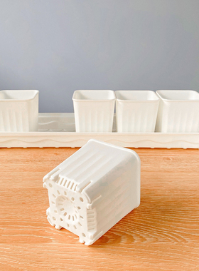 多肉花盆长条托盘阳台党黑白长方形玉露景天十二卷蓄水园艺仙人球