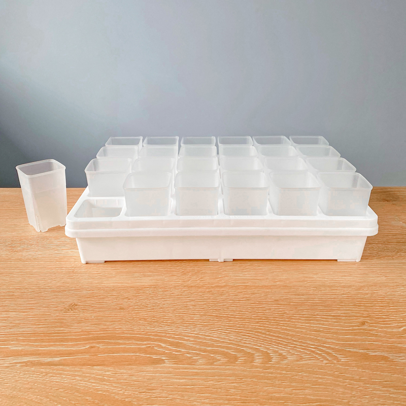 侧开口 5cm口径加厚特小迷你高方象盆多肉播种育苗盆包邮白色透明