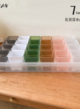 依然园艺 半透7方多肉塑料花盆托架浸水盘闷养阳台控养育苗播种盘