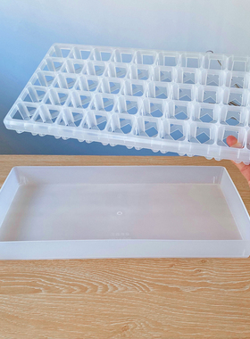 新款白色简约多肉托盘移动桌面收纳整理花架阳台浸盆种植 适配3.5