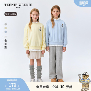 女童流行假两件加绒卫衣 舒适秋冬季 TeenieWeenie Kids小熊童装