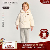 25年新款 TeenieWeenie Kids小熊童装 冬女宝宝可爱翻领三防羽绒服