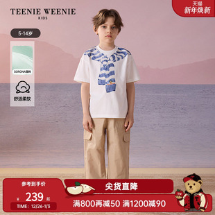 男童休闲风创意印花短袖 TeenieWeenie 新款 25年款 T恤 Kids小熊童装