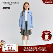 Kids小熊童装 25年新款 秋冬女童复古经典 TeenieWeenie 翻领棉衬衫