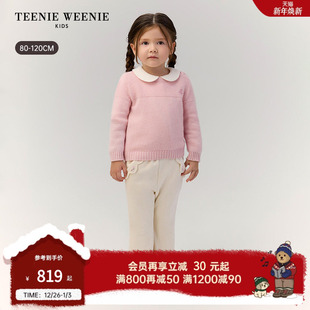TeenieWeenie 25年新秋冬女宝宝简约山羊绒套头毛衣 Kids小熊童装