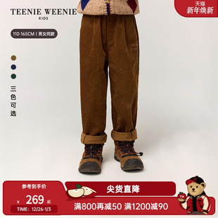 秋冬男女童休闲灯芯绒萝卜裤 25年新款 Kids小熊童装 TeenieWeenie