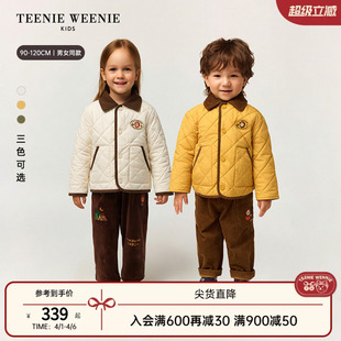 舒适秋冬季 男女宝刺绣翻领棉服外套 Kids小熊童装 TeenieWeenie