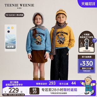 【索罗娜】TeenieWeenie Kids小熊童装26冬新男女童加绒套头卫衣