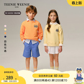 男女童时尚 26春新款 假两件刺绣棉卫衣 Kids小熊童装 TeenieWeenie