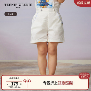 款 TeenieWeenie Kids小熊童装 舒适夏季 女宝宝休闲风百搭简约短裤